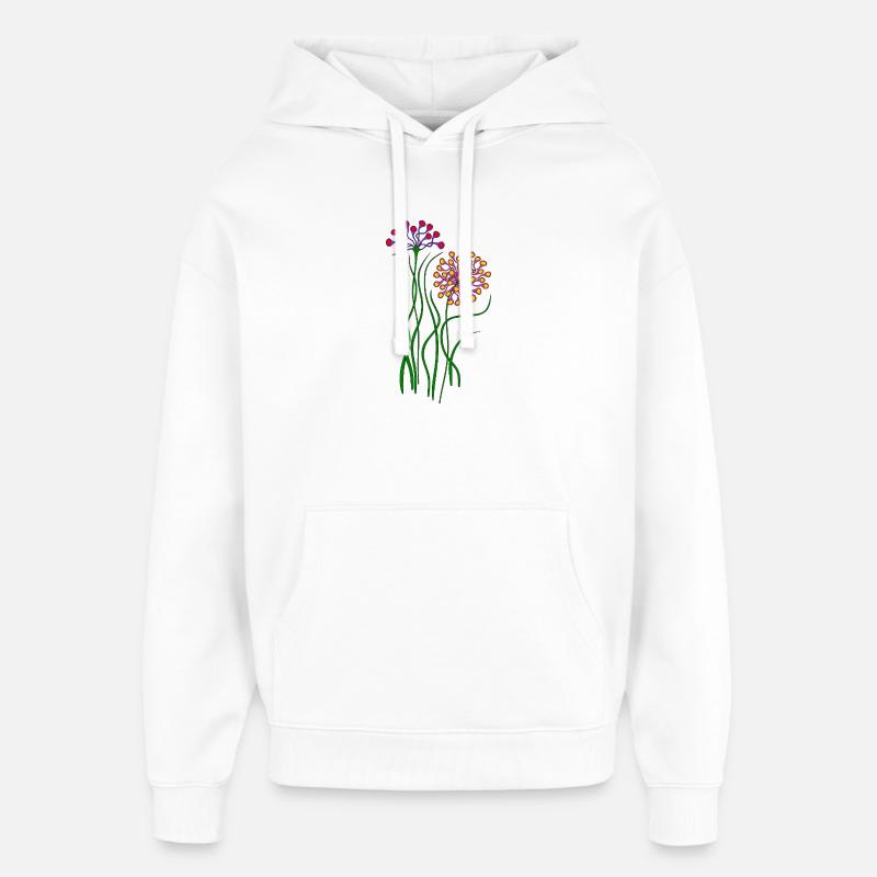 Fleur - Sweat à capuche unisexe Stanley/Stella Oversized - blanc