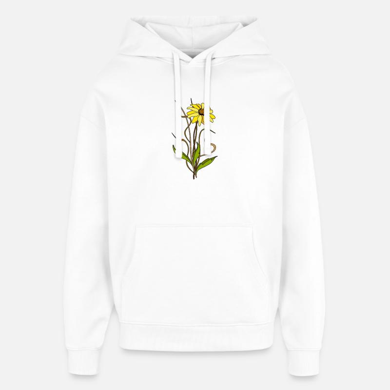 Fleur - Sweat à capuche unisexe Stanley/Stella Oversized - blanc