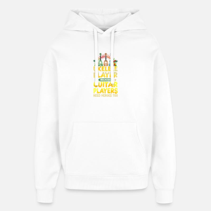 Ukulélé hawaïen ukélé ukulélé - Sweat à capuche unisexe Stanley/Stella Oversized - blanc