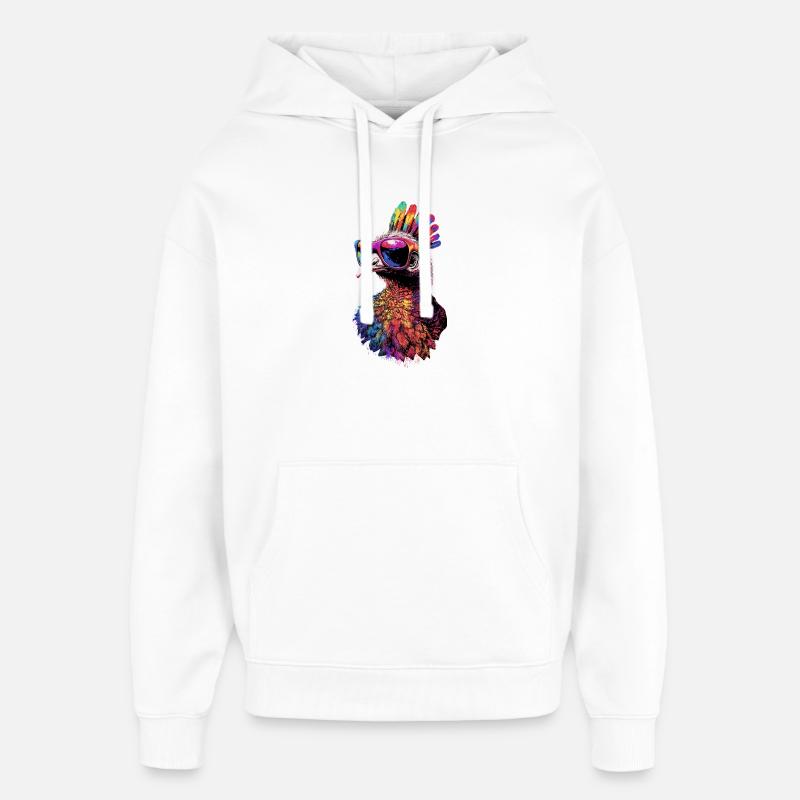 Dinde Poules Oiseaux Dinde - Sweat à capuche unisexe Stanley/Stella Oversized - blanc