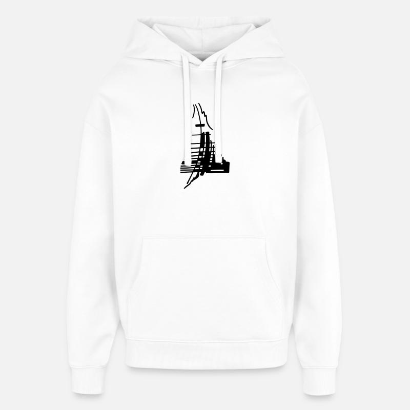 Sakura - Sweat à capuche unisexe Stanley/Stella Oversized - blanc