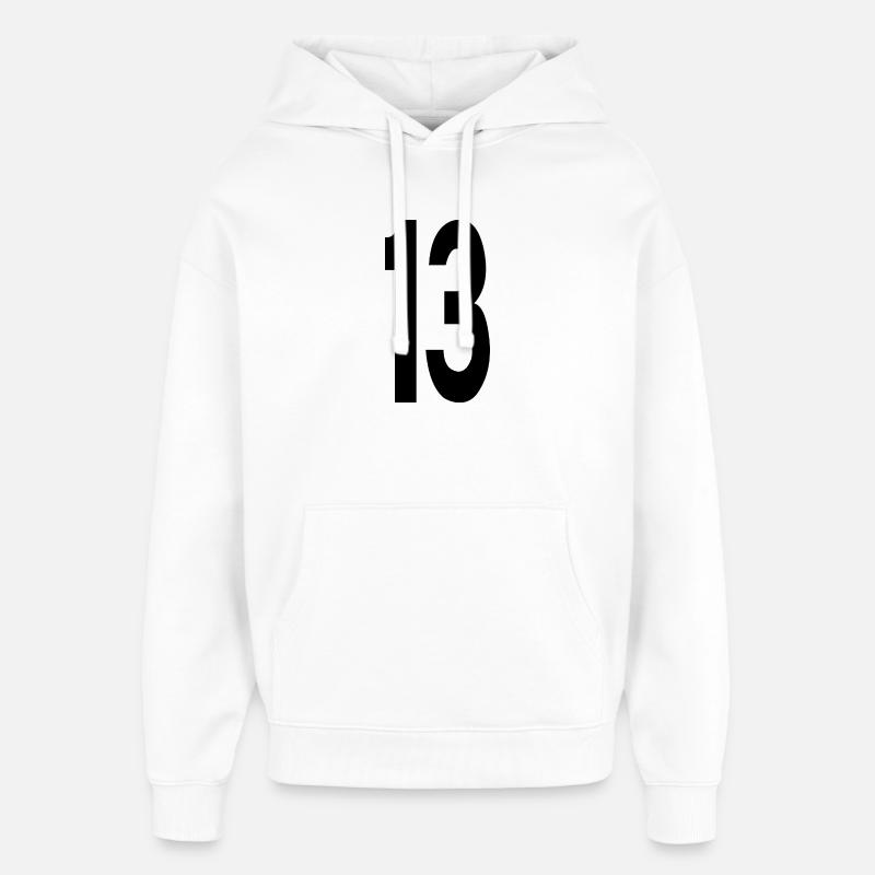 13 Noir - Sweat à capuche unisexe Stanley/Stella Oversized - blanc