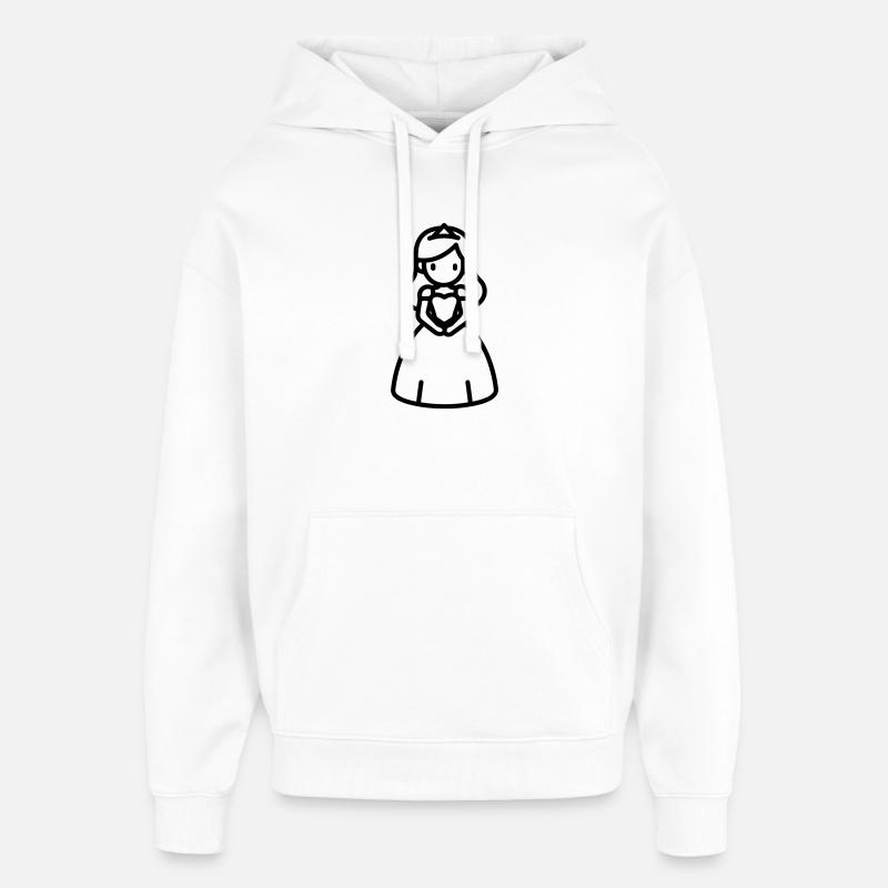 princesse - Sweat à capuche unisexe Stanley/Stella Oversized - blanc
