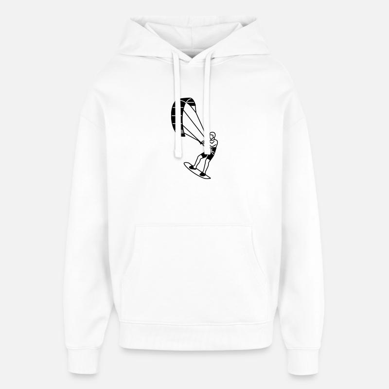 Kitesurfeur - Sweat à capuche unisexe Stanley/Stella Oversized - blanc