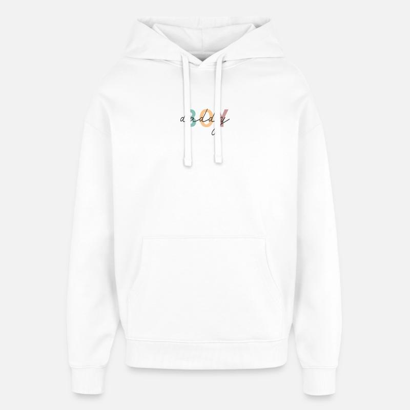 T-shirt Papa Garçon – Design Proud Daddy - Sweat à capuche unisexe Stanley/Stella Oversized - blanc