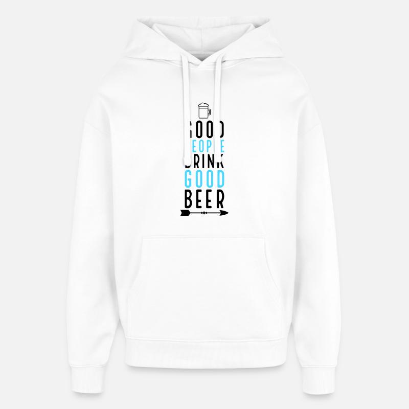 Bier - Oversized Unisex Hoodie von Stanley/Stella - Weiß