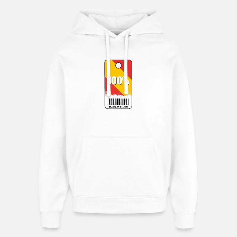 100% Made in Spain - Sweat à capuche unisexe Stanley/Stella Oversized - blanc