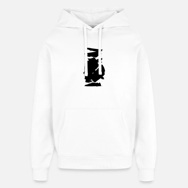Goutte d’essuie-glace de peinture - Sweat à capuche unisexe Stanley/Stella Oversized - blanc