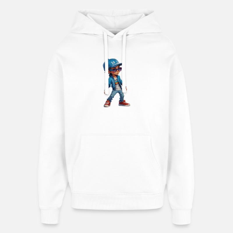 Jeune adolescent cool - Sweat à capuche unisexe Stanley/Stella Oversized - blanc