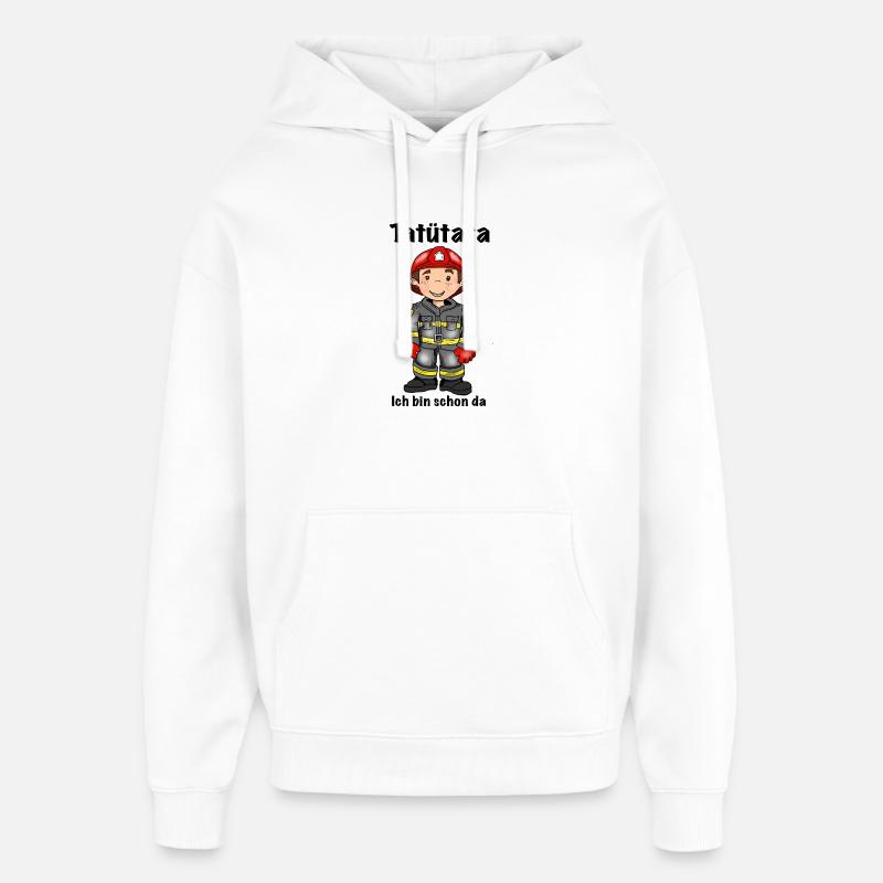 Pompier - Sweat à capuche unisexe Stanley/Stella Oversized - blanc