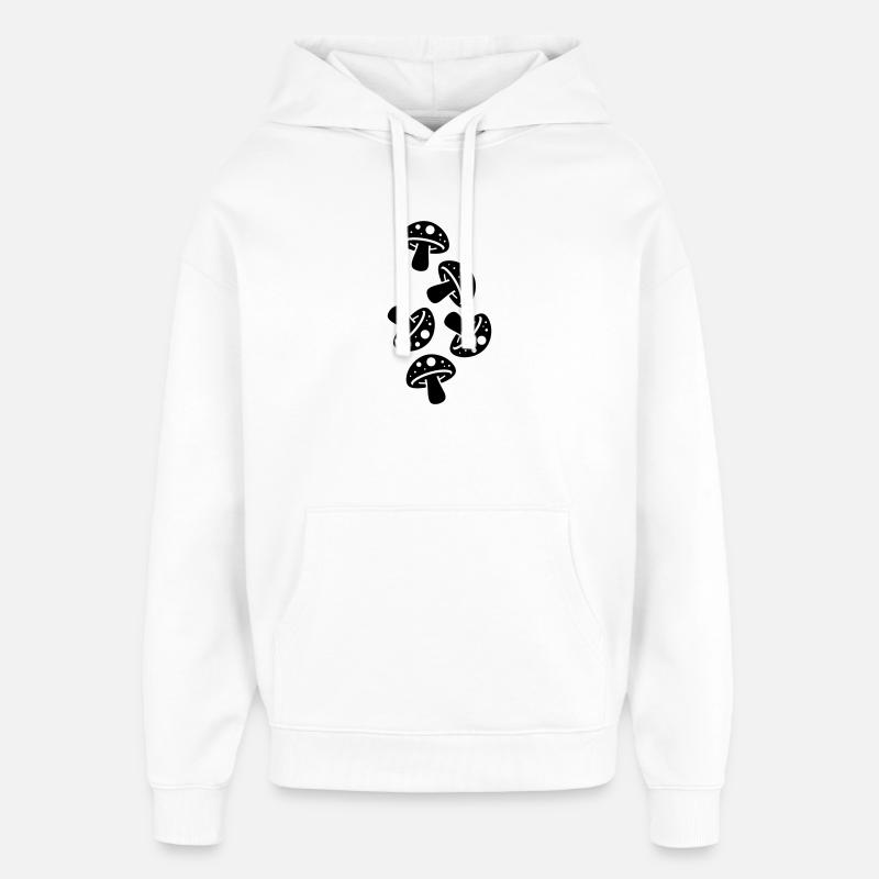 Champignons Champignon Crapaud - Sweat à capuche unisexe Stanley/Stella Oversized - blanc