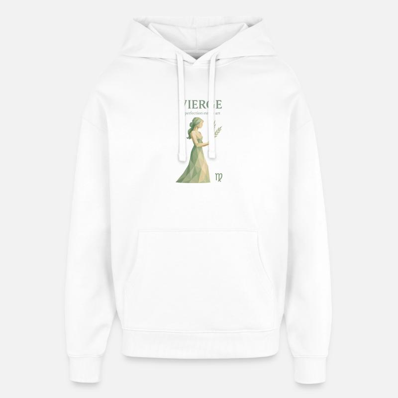 Signe astrologique de la Vierge - Astrologie - Sweat à capuche unisexe Stanley/Stella Oversized - blanc