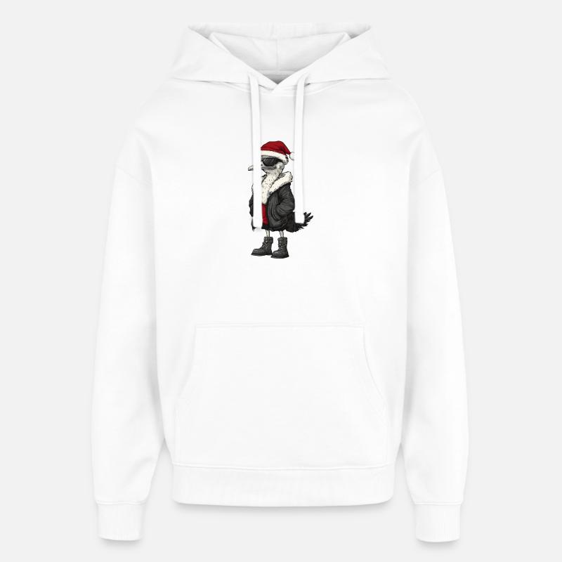 Bouquet Noël Hiver - Sweat à capuche unisexe Stanley/Stella Oversized - blanc