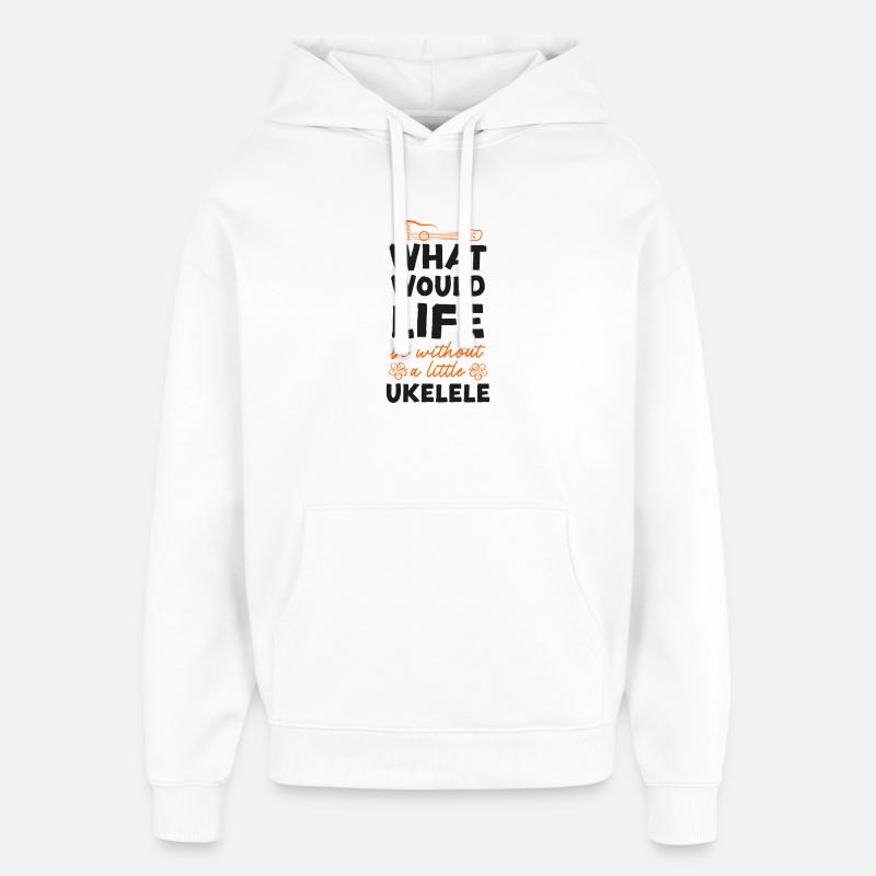Ukulélé hawaïen uke Que serait - Sweat à capuche unisexe Stanley/Stella Oversized - blanc