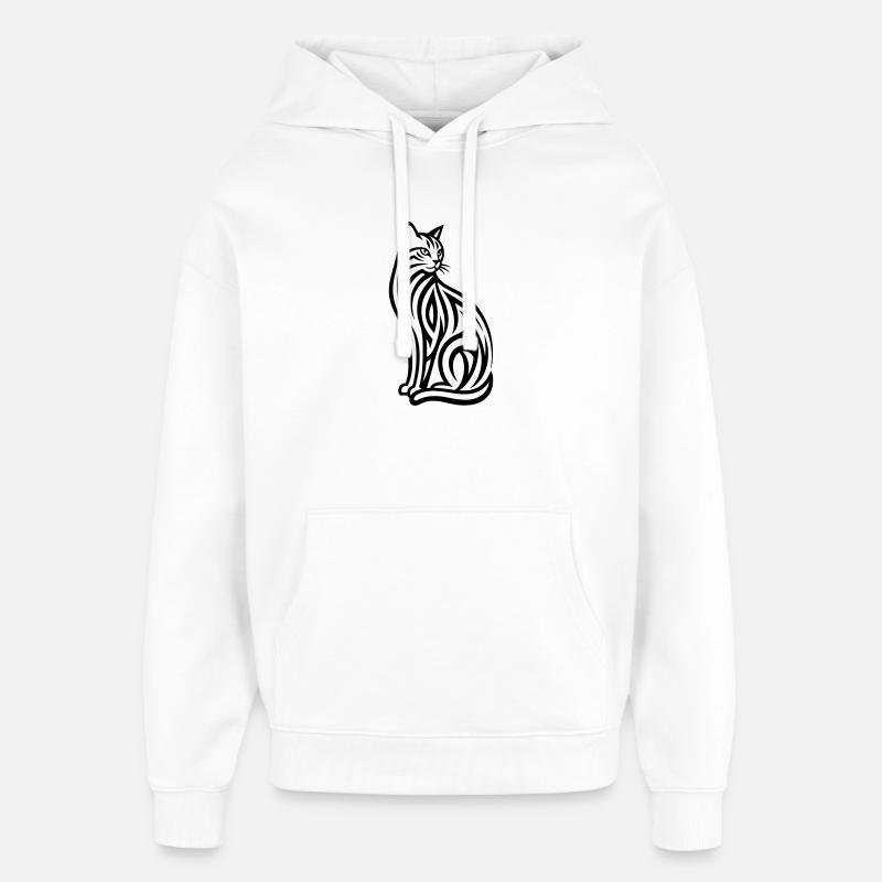 Just a Black Cat #1 | N-imal_Wears - Sweat à capuche unisexe Stanley/Stella Oversized - blanc