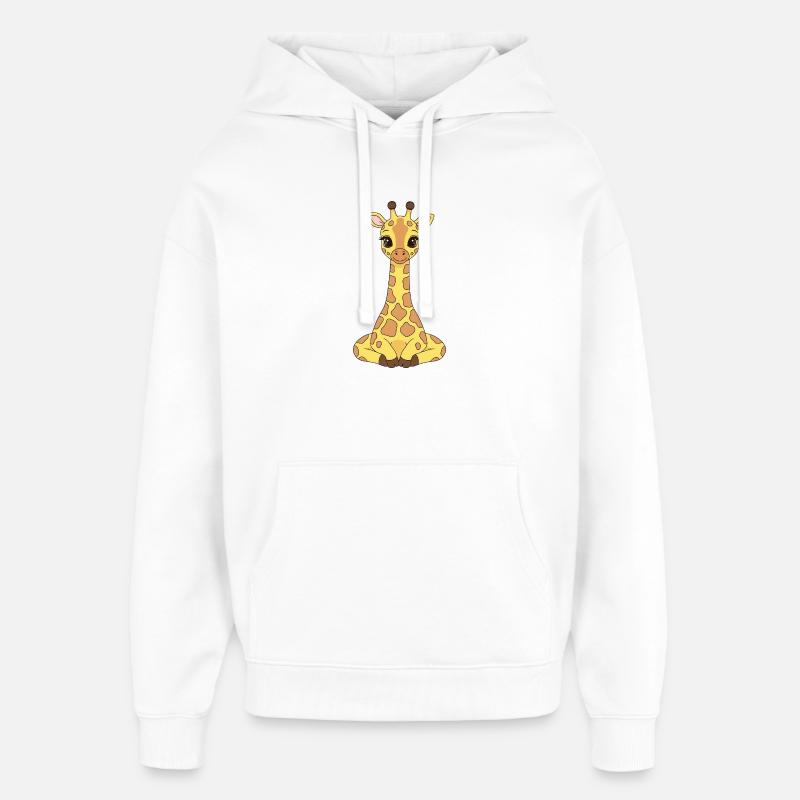Illustration de girafes mignonnes - Sweat à capuche unisexe Stanley/Stella Oversized - blanc