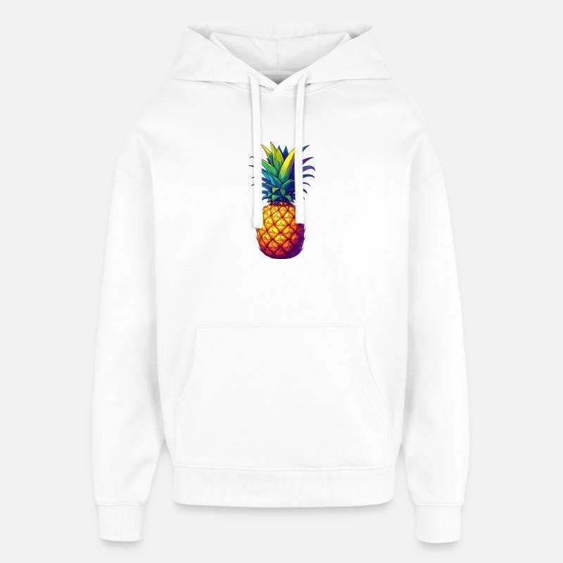 Ananas - Sweat à capuche unisexe Stanley/Stella Oversized - blanc