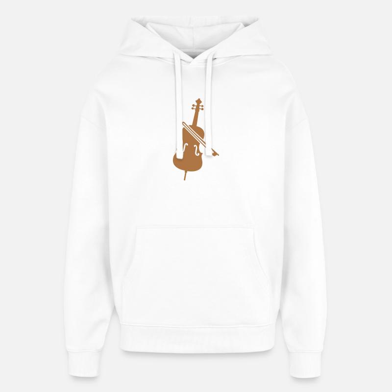 violoncelle - Sweat à capuche unisexe Stanley/Stella Oversized - blanc