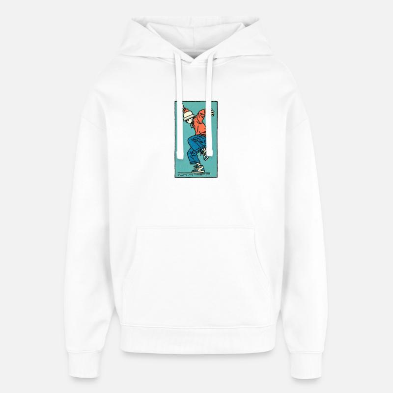 Danseur masculin #3 - Sweat à capuche unisexe Stanley/Stella Oversized - blanc