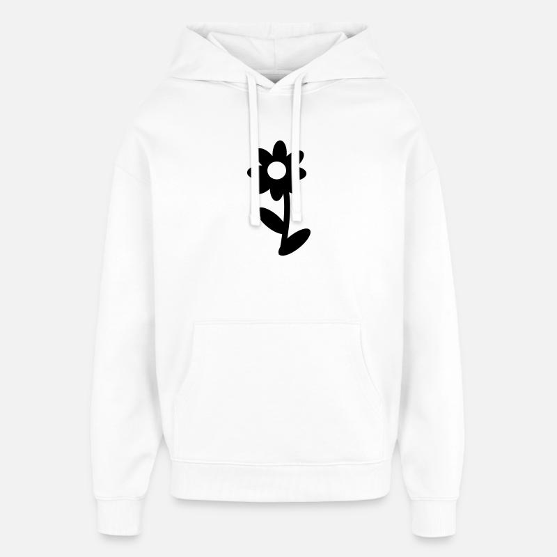 De fleur - Sweat à capuche unisexe Stanley/Stella Oversized - blanc