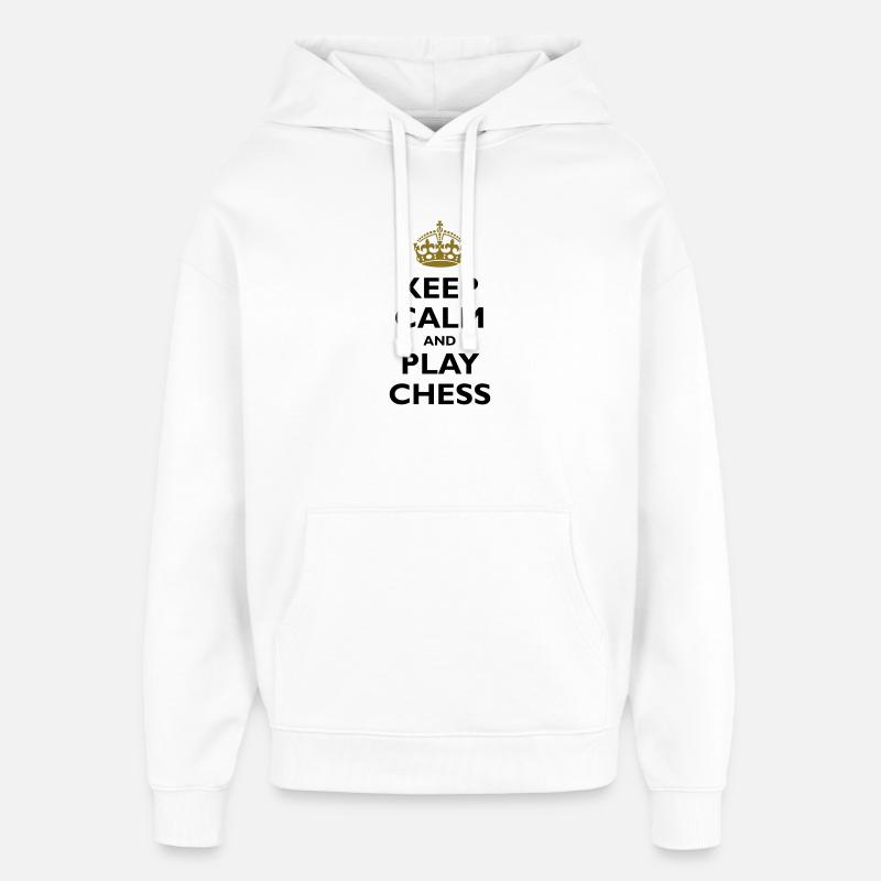 Keep calm and play chess - Oversized Unisex Hoodie by Stanley/Stella - white