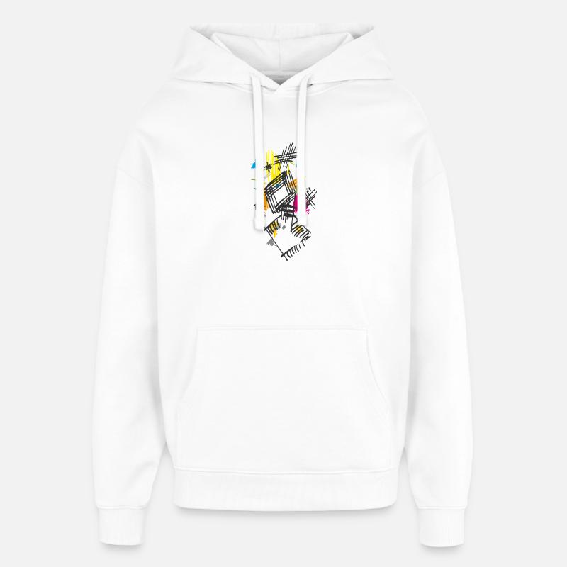 Art Abstrait - Sweat à capuche unisexe Stanley/Stella Oversized - blanc