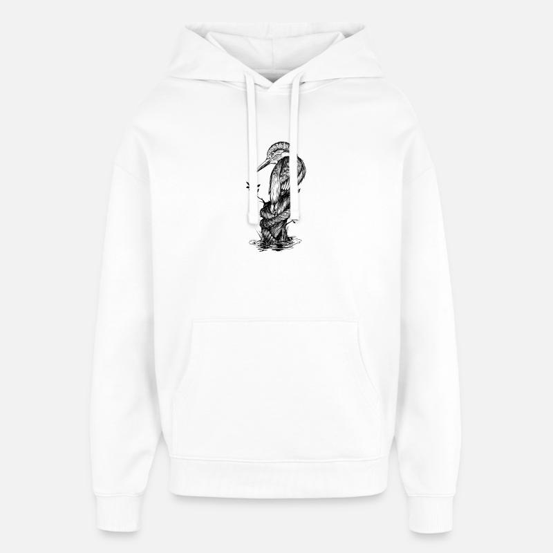 Martin-pêcheur - Sweat à capuche unisexe Stanley/Stella Oversized - blanc