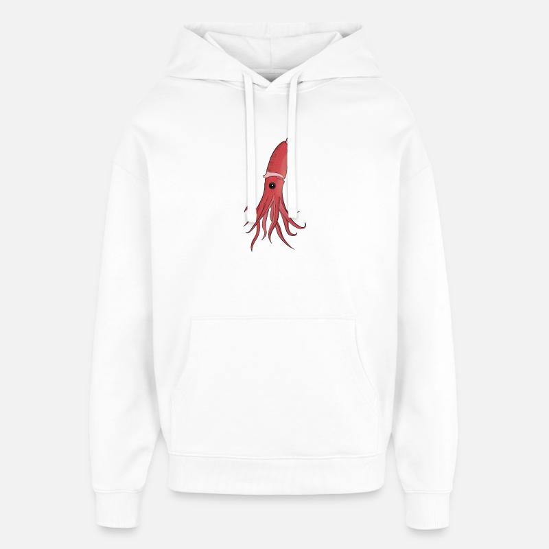 Créatures marines Un beau calmar - Sweat à capuche unisexe Stanley/Stella Oversized - blanc