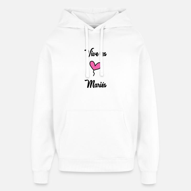 VIVE LES MARIES - Sweat à capuche unisexe Stanley/Stella Oversized - blanc