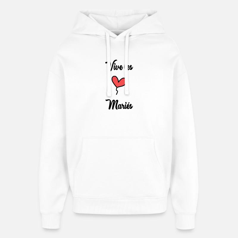 VIVE LES MARIES - Sweat à capuche unisexe Stanley/Stella Oversized - blanc