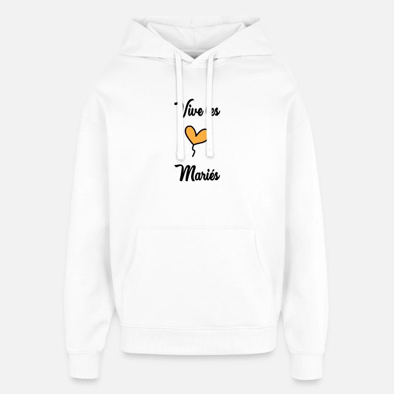 VIVE LES MARIES - Sweat à capuche unisexe Stanley/Stella Oversized - blanc