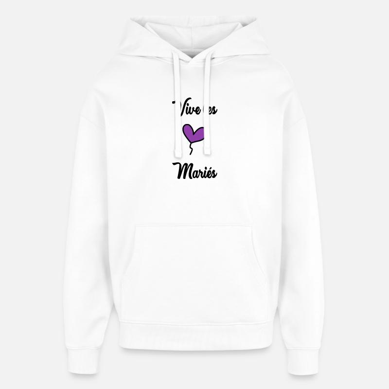 VIVE LES MARIES - Sweat à capuche unisexe Stanley/Stella Oversized - blanc