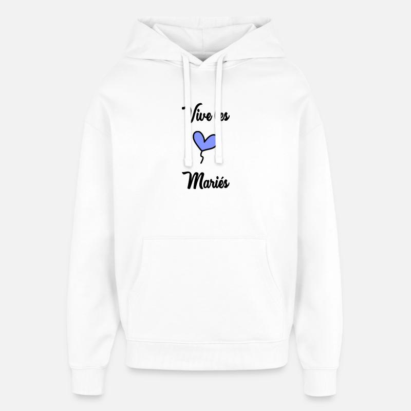 VIVE LES MARIES - Sweat à capuche unisexe Stanley/Stella Oversized - blanc