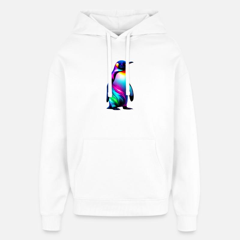 Penguin - Oversized Unisex Hoodie by Stanley/Stella - white
