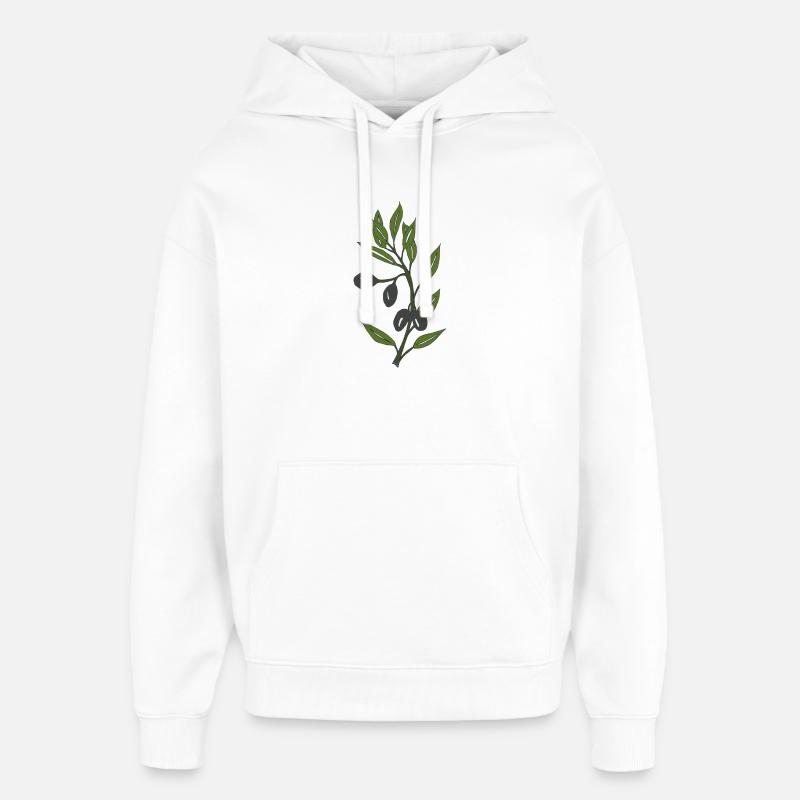 Rameau d’olivier - Sweat à capuche unisexe Stanley/Stella Oversized - blanc