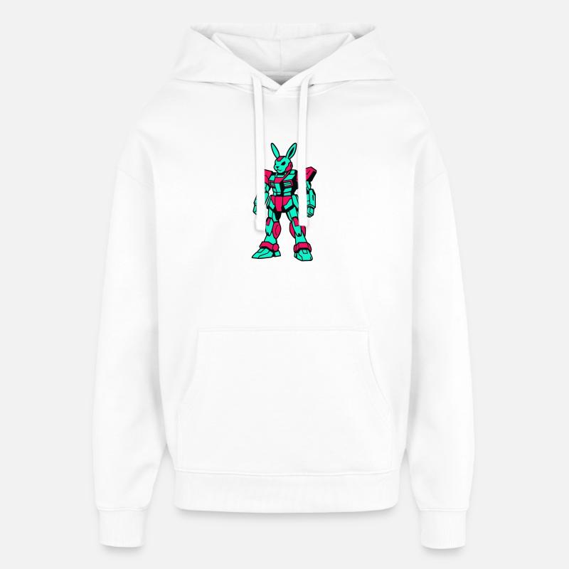 Mecha Lapin - Sweat à capuche unisexe Stanley/Stella Oversized - blanc