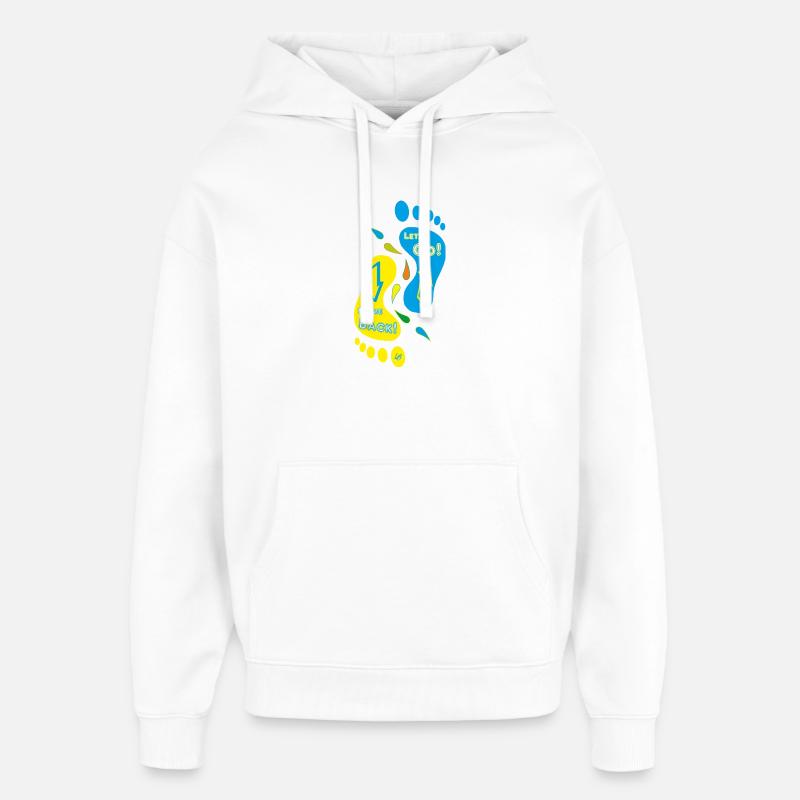 Feet_Come Back_Let c’est parti ! - Sweat à capuche unisexe Stanley/Stella Oversized - blanc