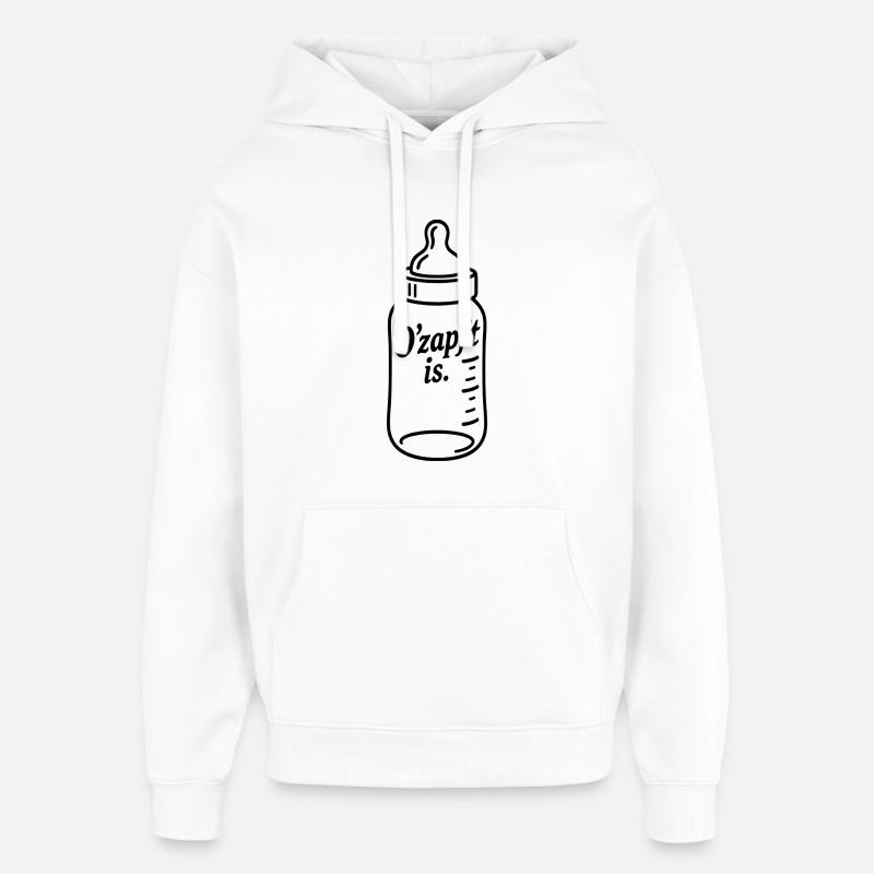 Biberon Boisson d’allaitement O’zapft est - Sweat à capuche unisexe Stanley/Stella Oversized - blanc