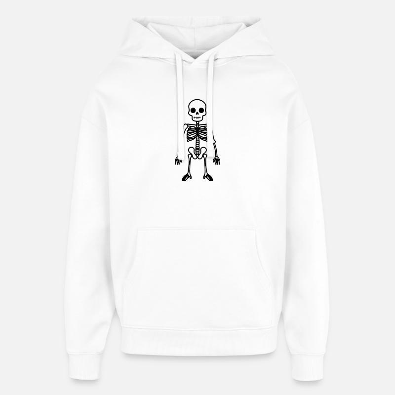 Bande dessinée squelette - Sweat à capuche unisexe Stanley/Stella Oversized - blanc