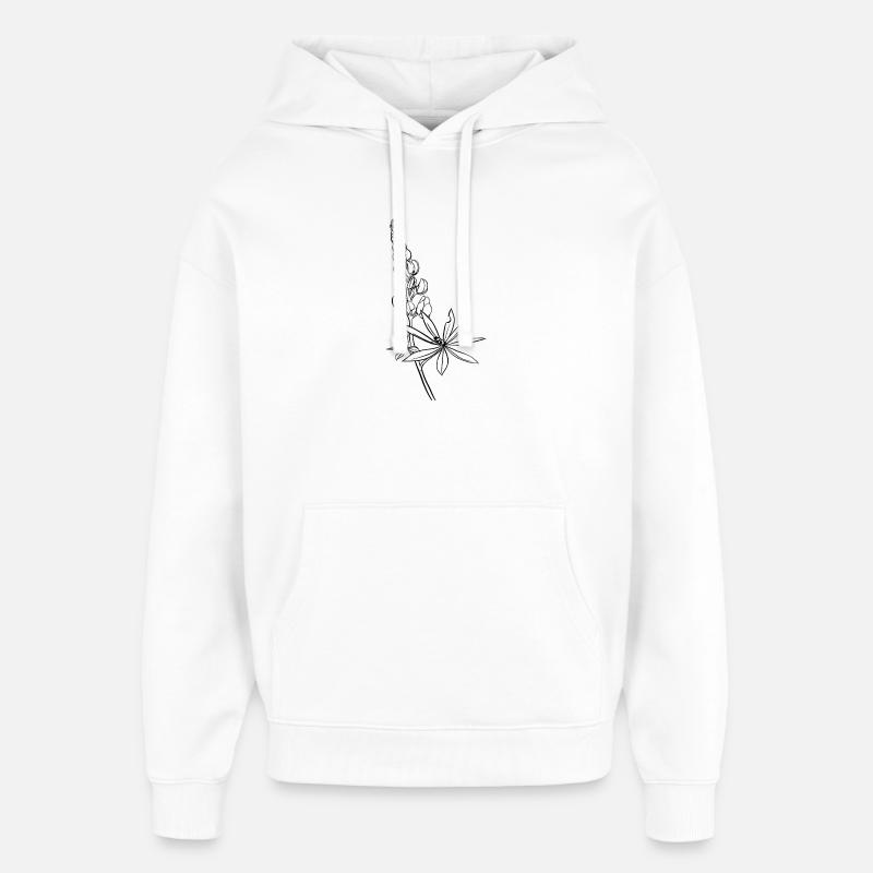 Lupin avec coléoptère - Sweat à capuche unisexe Stanley/Stella Oversized - blanc