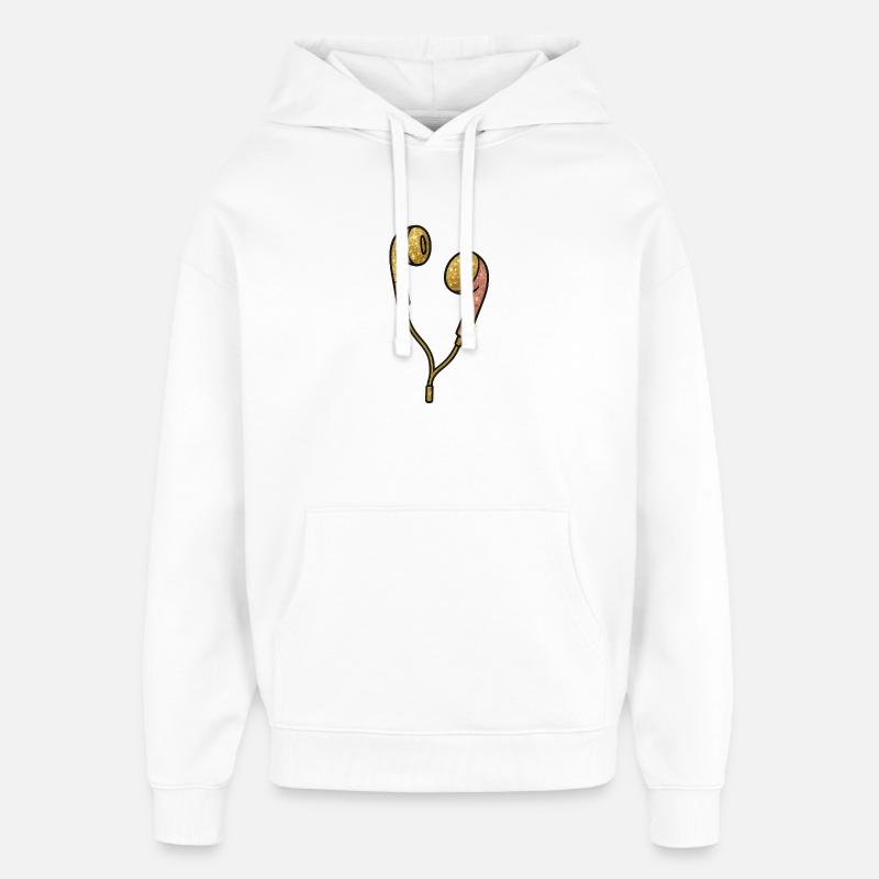 Motif de casque à paillettes glamour - Sweat à capuche unisexe Stanley/Stella Oversized - blanc
