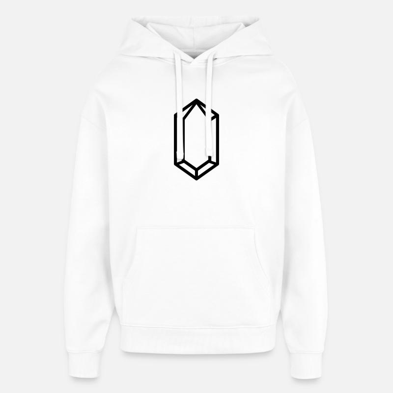 cristal de quartz - Sweat à capuche unisexe Stanley/Stella Oversized - blanc