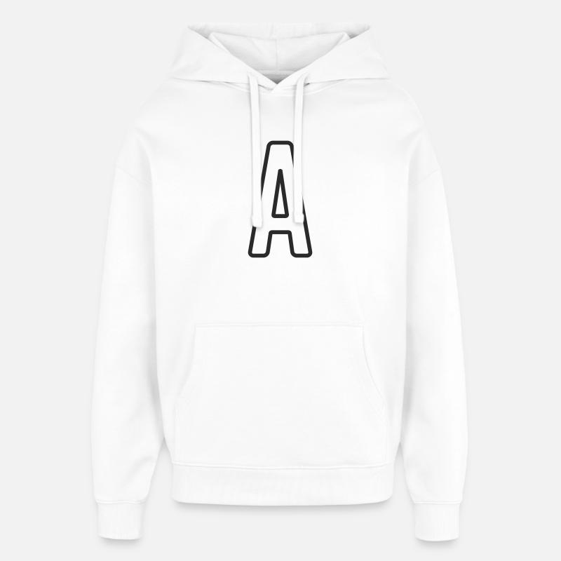 Letter A Typodesign - Oversized Unisex Hoodie by Stanley/Stella - white