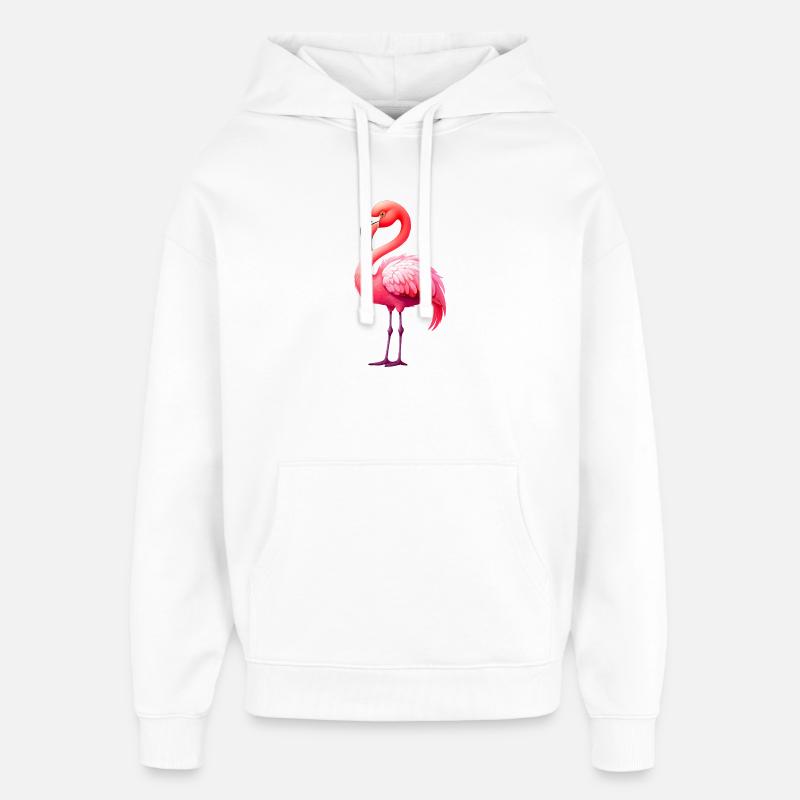 Flamant - Sweat à capuche unisexe Stanley/Stella Oversized - blanc