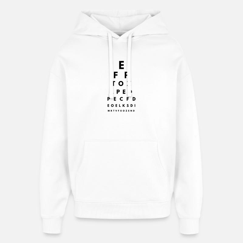 Sehtest 2 - Oversized Unisex Hoodie von Stanley/Stella - Weiß