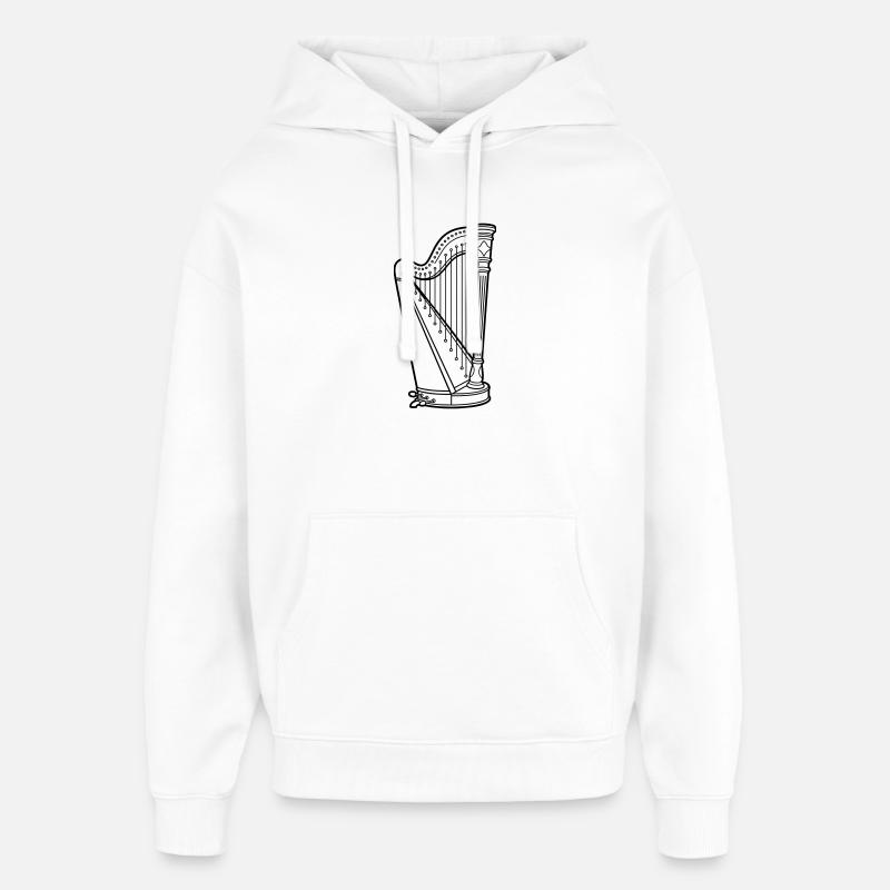 Harfe - Oversized Unisex Hoodie von Stanley/Stella - Weiß