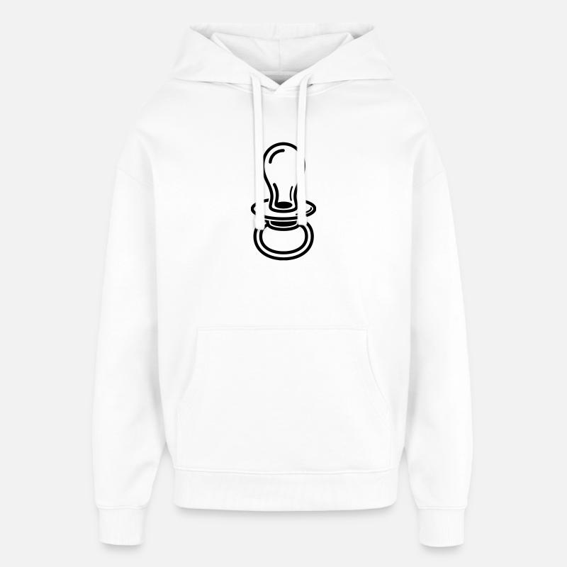 naissance - Sweat à capuche unisexe Stanley/Stella Oversized - blanc