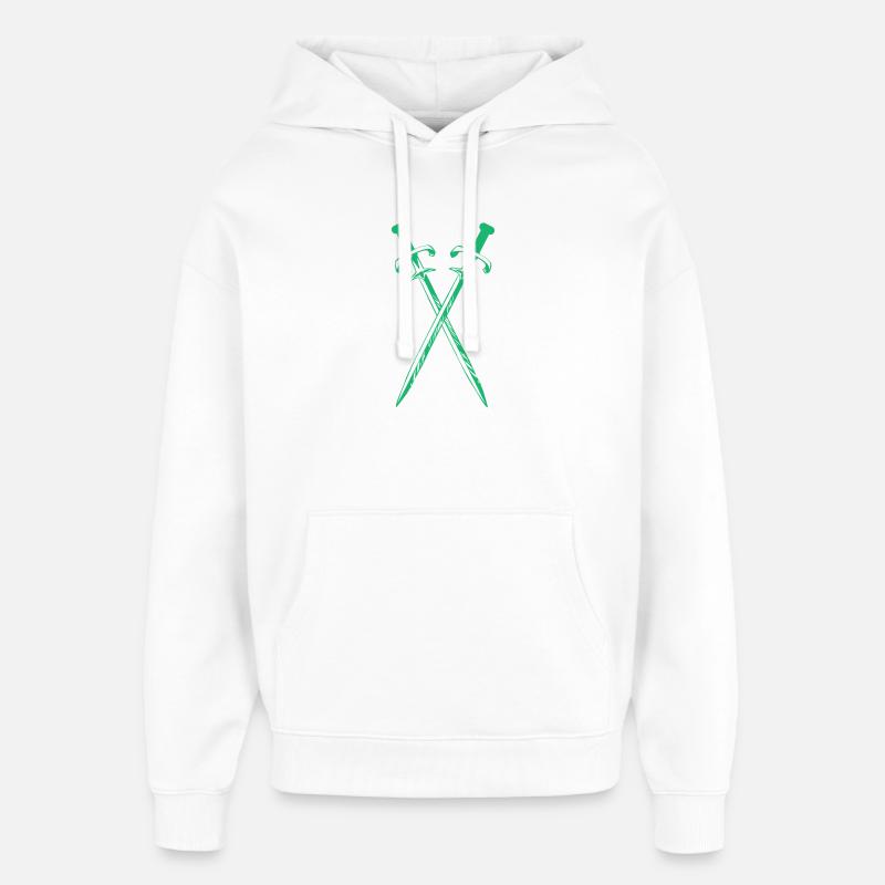 Croisement des Épées Verdes - Sweat à capuche unisexe Stanley/Stella Oversized - blanc