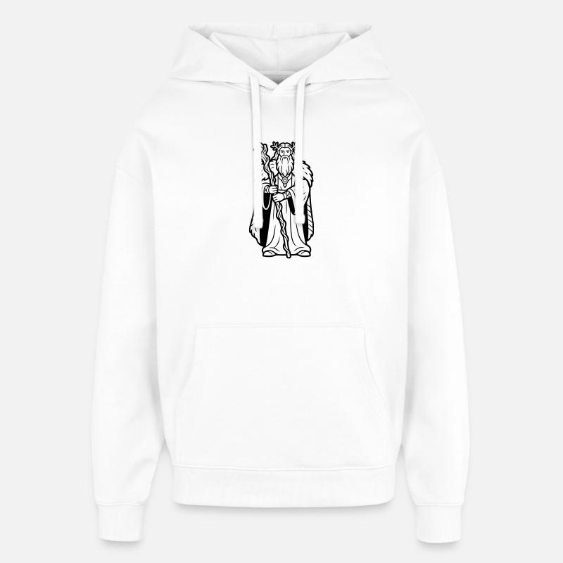Druide - Oversized Unisex Hoodie von Stanley/Stella - Weiß