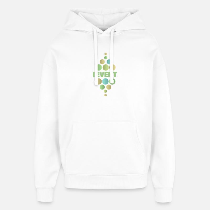 Pastell Dotenpyramide LEVENT - Oversized Unisex Hoodie von Stanley/Stella - Weiß